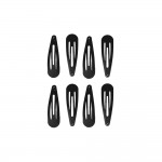 Accessoire Cheveux : 8 Barrettes Clic-Clac Noires 5cm
