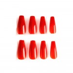 Faux Ongles + Adhsifs - Bout Stiletto Long - Rouge
