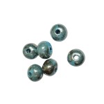 Loisirs cratifs - Perle Artisanale en Cramique Emaille -  Bleu Marron