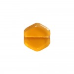 Loisirs cratifs - 10 Perles Vintage en Verre Hexagone 16 x 15mm - Topaz