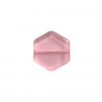 Loisirs Cratifs - 10 Perles Vintage en Verre Hexagone 16 x 15mm  - Light Rose