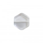 Loisirs Cratifs - 10 Perles Vintage en Verre Hexagone 16 x 15mm  - Transparent
