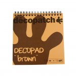 Dcopatch - Bloc color Decopad 48 feuilles 15x15cm - Marron