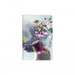 Carnet Piqu 11x17cm - 96 pages Lignes - Chacha Sakura Oiseau Modle 4