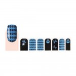 GLAM UP - Stickers Vernis Adhsifs ongles - Tte de Mort Turquoise Noir