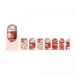GLAM UP - Stickers Vernis Adhsifs ongles - I Love You Rouge Blanc