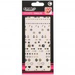 GLAM UP - Stickers Nail Art Grande Carte - Thme : Amour Marin Fleur Symbole