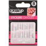 GLAM UP - Planche de Stickers Nail Art - Thme : Marguerite