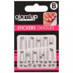 GLAM UP - Planche de Stickers Nail Art - Thme : Joyaux