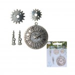 Loisirs creatifs - Bijoux - 5 charms breloques - Pice horloge