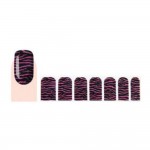 GLAM UP - Stickers Vernis Adhsifs ongles - Zbras Noir Rose Pailletts