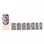 GLAM UP - Stickers Vernis Adhsifs ongles - Motifs Panthre Rose Noir Pailletts