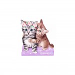 Carnet de Notes - 60 Feuilles Illustres - 10 x 12 cm - 2 Chatons Fantasy