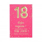Carte Anniversaire - Enfin majeure ! Aujourd'hui c'est ton jour !