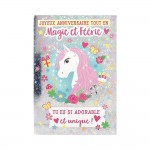 Carte Anniversaire -  Joyeux anniversaire tout en magie et f��rie