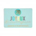 Carte De Voeux - Anniversaire - 70 ans