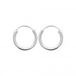 KBC Boucles d'Oreilles Argent 925 Croles 8mm - Unisexe Adulte enfant