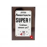 Carte De Voeux Paillettes - Anniversaire - Super ! Continue Comme a !