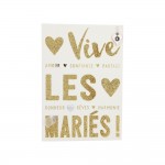 Carte De Voeux Paillettes - Mariage - Vive Les Maris !