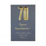 Carte  Anniversaire - 70 ans Joyeux Anniversaire ! Plein de bonnes choses
