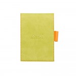 Rhodia : Porte-bloc Simili Cuir 8.4 x 11.5 cm+ bloc N11 - Anis