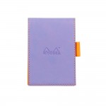 Rhodia : Porte-bloc Simili Cuir 8.4 x 11.5 cm+ bloc N11 - Parme