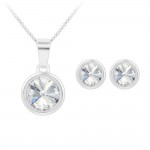 Parure Argent 925 Rivoli Swarovski Element - Crystal
