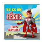 Carte De Voeux Effet 3D - Anniversaire - Tu Es Un Hro Happy Birthday