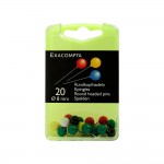 Exacompta - Bote de 20 pingles sphriques 8mm Couleurs assorties