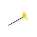 Bote de 100 pingles  tte plate 5mm Jaune