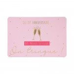 Carte De Voeux - Anniversaire - Qui Dit Anniversaire ... Dit : Prends Un Verre