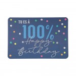 Carte De Voeux - Anniversaire - Tu Es A 100% Happy Birthday