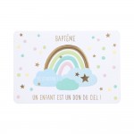 Carte De Voeux - Baptme - Un Enfant Est Un Don Du Ciel !