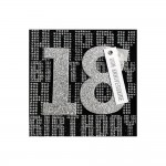 Carte De Voeux Glamour - Anniversaire - 18 Ans Noir Argent