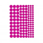 Loisirs Cratifs Enfants - 1 planche gommettes repositionnables - Ronds - Rose