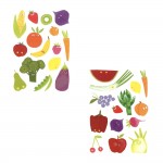 Loisirs Cratifs Enfants - 2 Planches Gommettes - Nature : Fruits et Lgumes