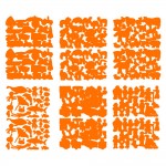 Loisirs Cratifs Enfants - 6 Planches Gommettes Basiques - Multiformes Orange