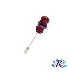 Bijou Accessoire Multifonction Fibule Broche  Verre Fil Murano Rose Bleu