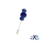 Bijou Accessoire Multifonction Fibule Broche Verre Fil Murano - Bleu