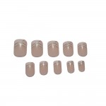 Faux Ongles + Adhsifs - Bout French Manucure Biseaut paillet