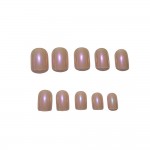 Faux Ongles + Adhsifs - Bout Carr Arrondi - Beige Ros Iris