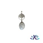 Pendentif Acier Inox Arbre de Vie Pierre Gemme : Pristrite