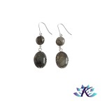 Boucles d'oreilles Argent 925 Perles Pierres Gemmes : Labradorite