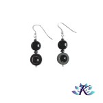 Boucles d'oreilles Crochets Argent 925 Perles Pierres Gemmes : il de Faucon