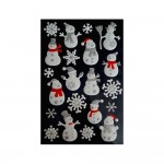 Stickers Dcorations Adhsives En Relief - Nol Bonhomme De Neige Flocons