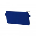 Trousse Fourre Tout Plate - 21.5 x 11 cmm - Polyester - Bleu
