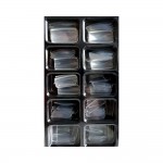 Assortiment de 100 Faux Ongles Transparents - Bout droit