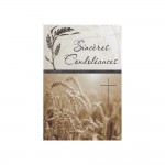 Carte De Voeux - Condoléances - Sincères Condoléances - Épis de blé