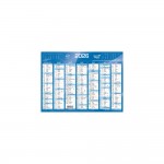 Calendrier 2026 - 14 Mois - 18 x 13.5 cm - Couleur Bleu