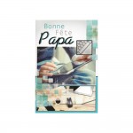 Carte De Voeux - Bonne Fête Papa - Modèle : Papa High Tech - Bleu
